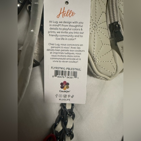 Lug NWT fabulous Quilted Crossbody Bag in Cream! All three straps and Dusty inc! - Picture 3 of 7